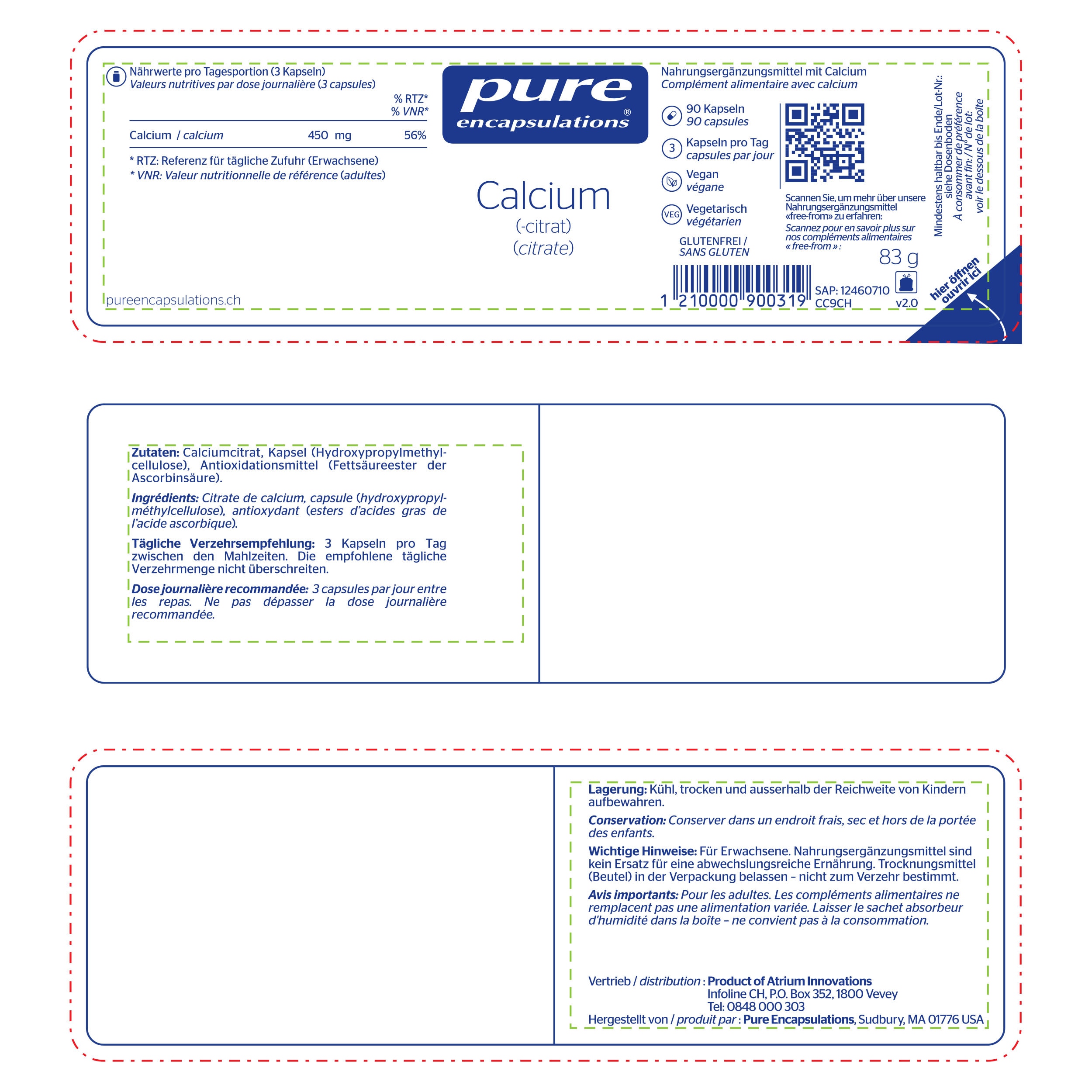 Pure Encapsulations - Packaging - Description - Labels