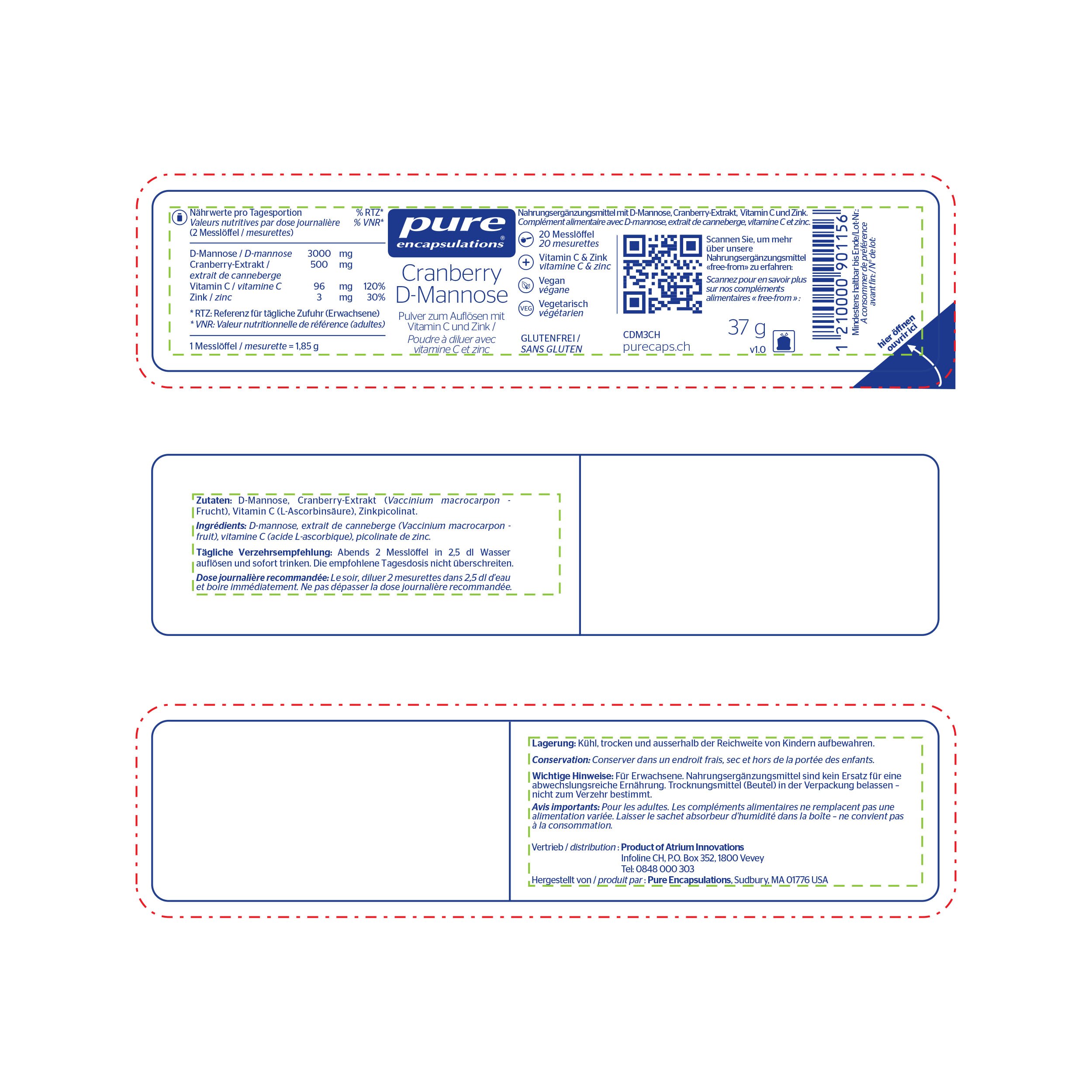 Pure Encapsulations - Packaging - Description - Labels