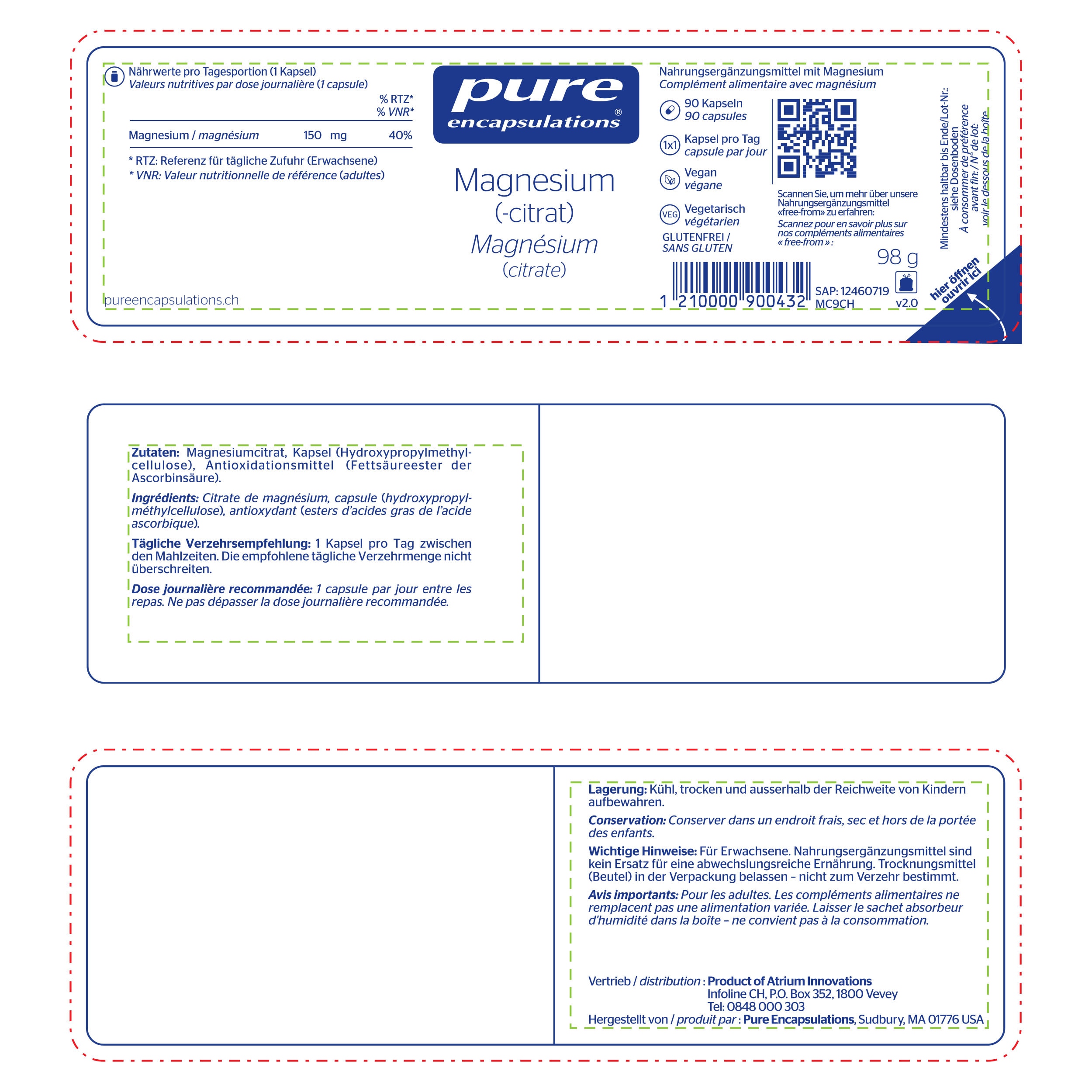 Pure Encapsulations - Packaging - Description - Labels