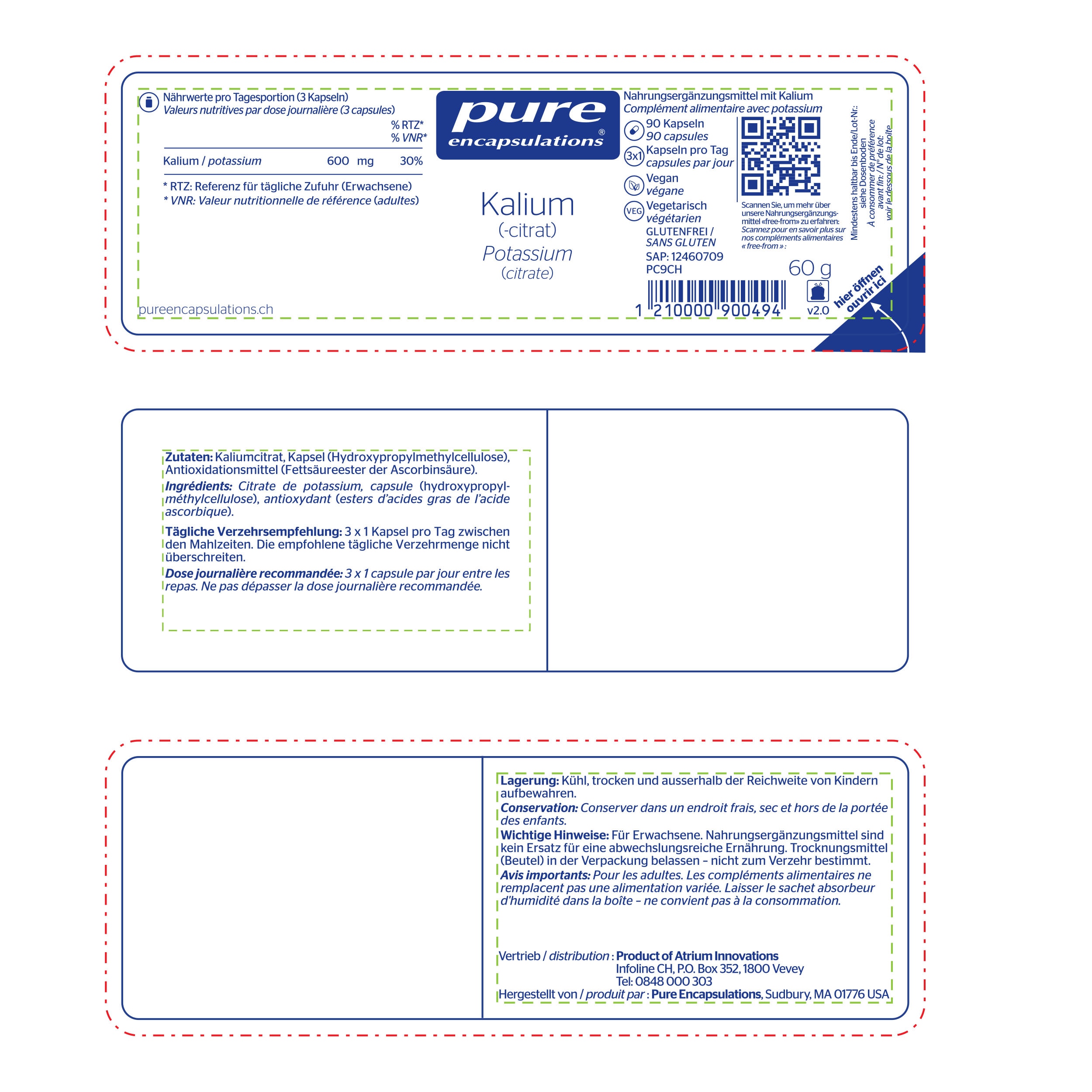 Pure Encapsulations - Packaging - Description - Labels