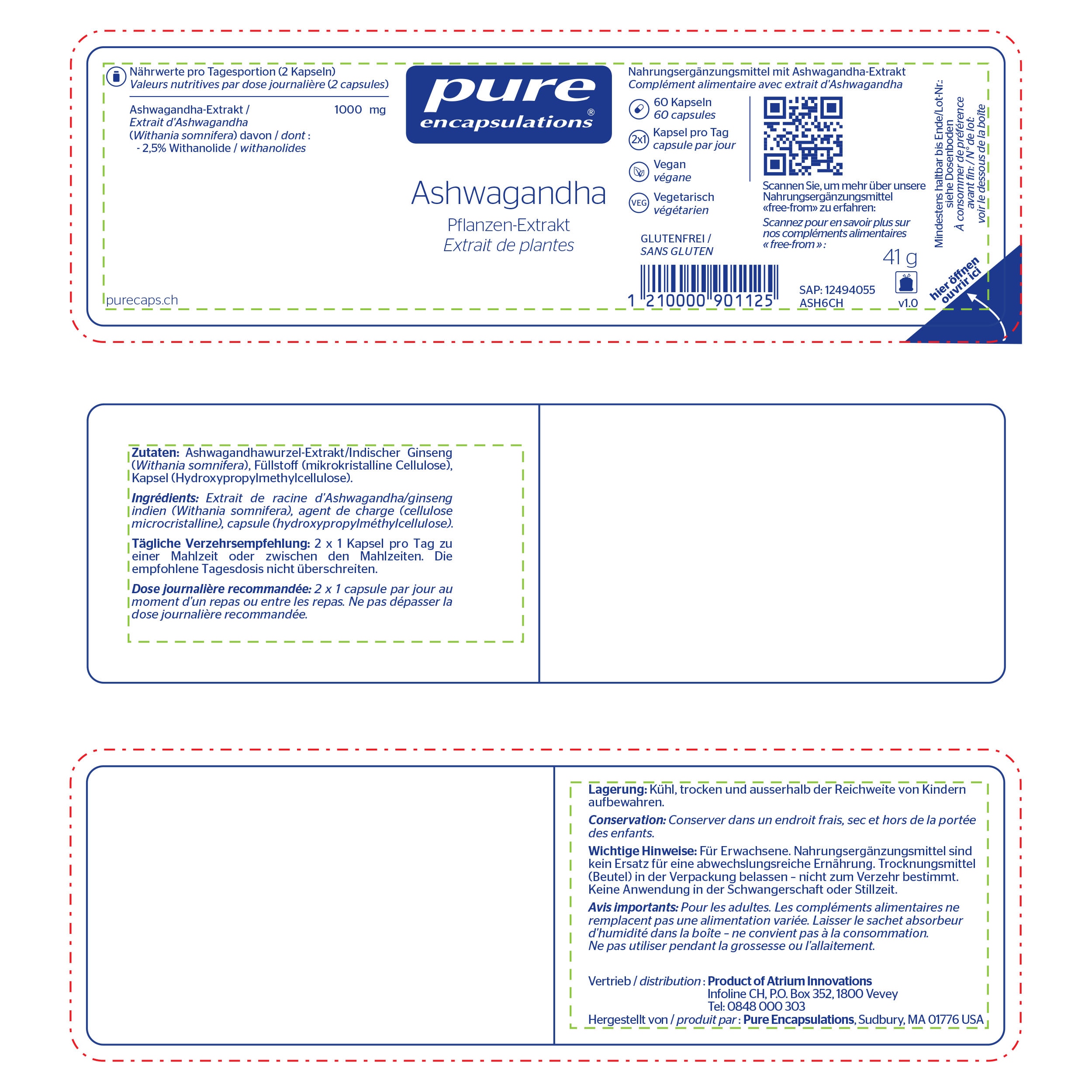 Pure Encapsulations - Packaging - Description - Labels