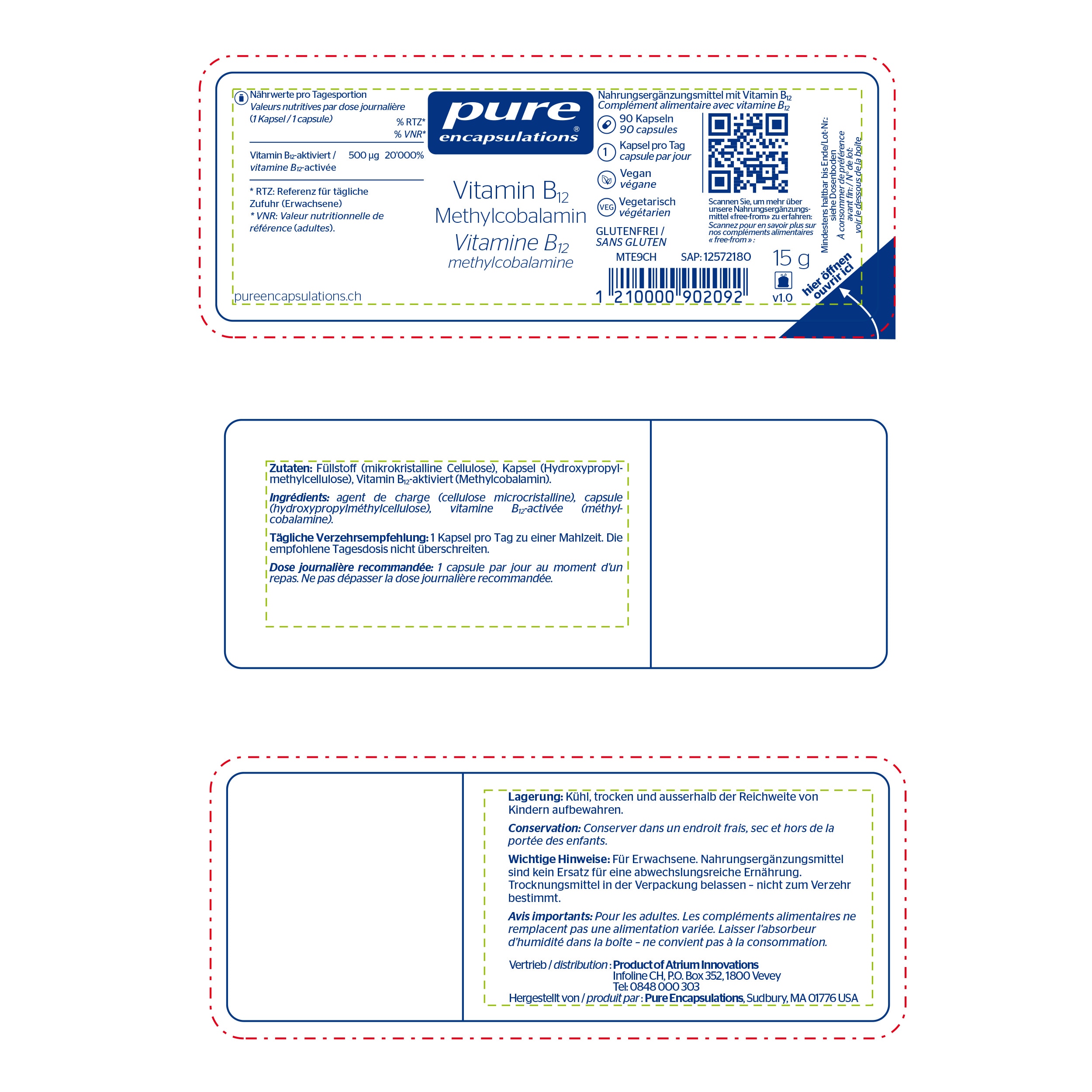 Vitamin B12 Methylcobalamin | Pure Encapsulations