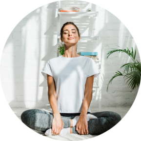 yoga woman supplement white t-shirt