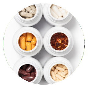 food supplements - capsules - top view